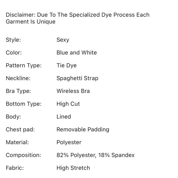 NEW High Cut Spaghetti Strap Wrap Adjustable Monokini Swimsuit Blue & White Sz L - Picture 6 of 6